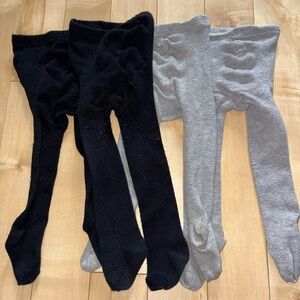 Black and Gray Tights Set